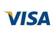  The logo of Visa.