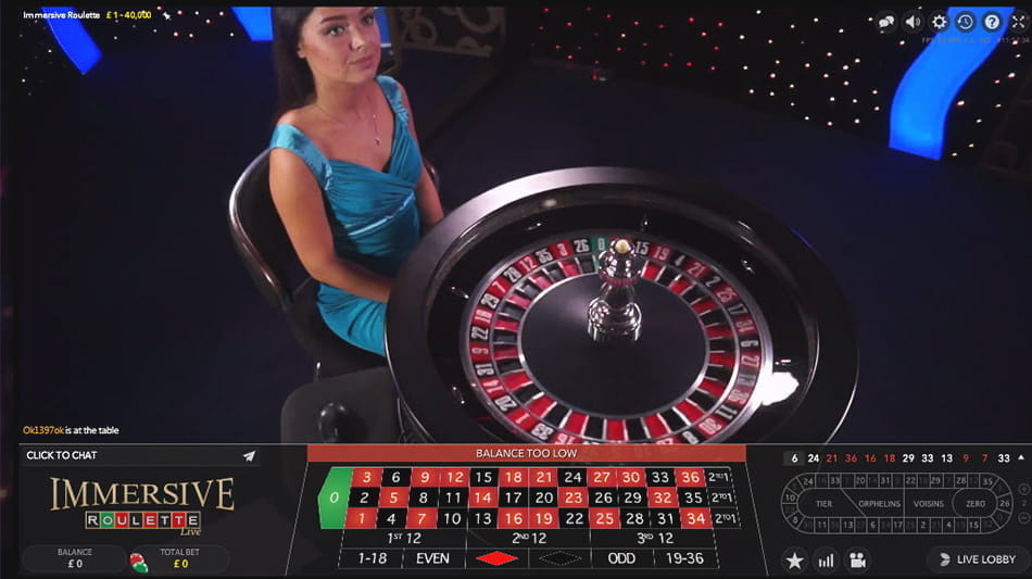 Immersive Roulette by Evolution at 888 Casino