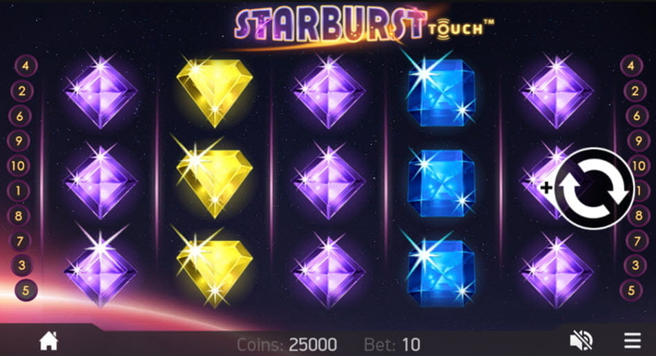 Starburst Mobile Slot by NetEnt Touch