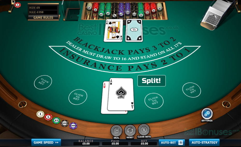 do you split kings in blackjack