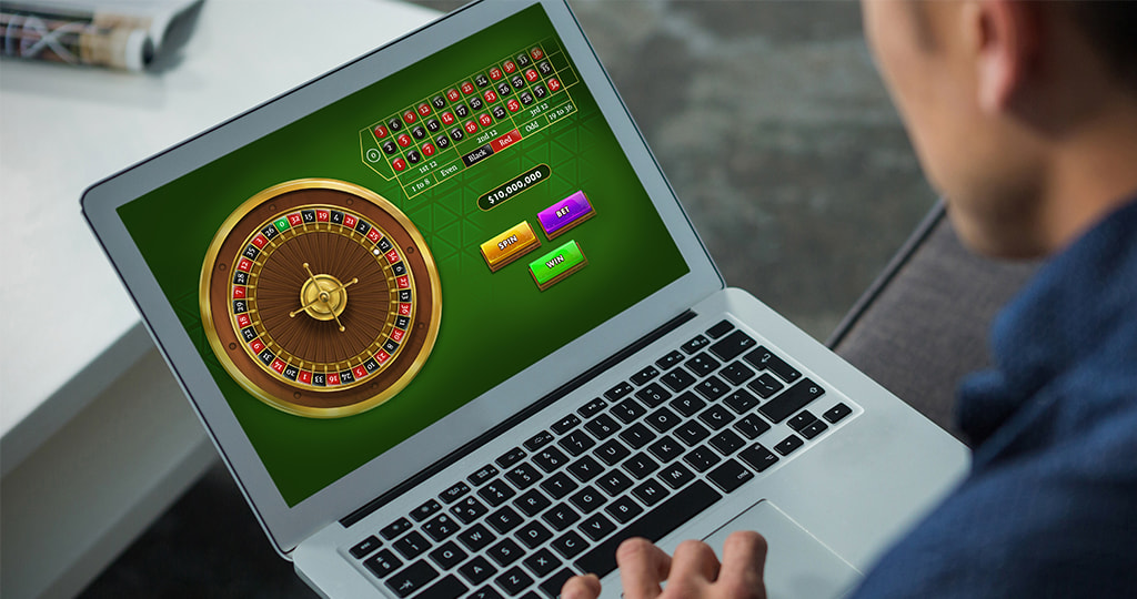 An online roulette board with betting options