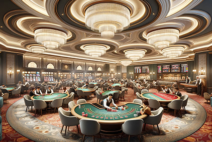 Image of land-based casino tables