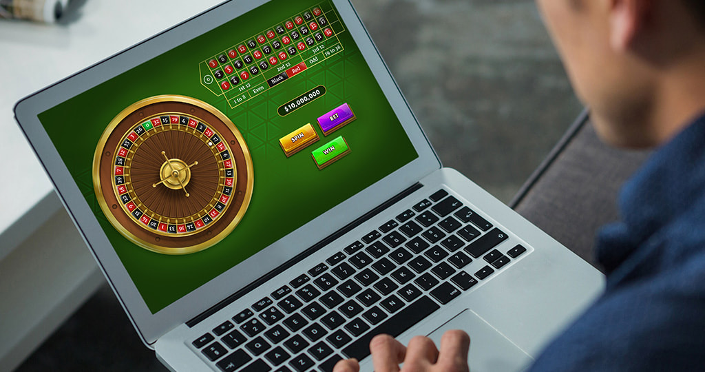 Roulette betting table and wheel